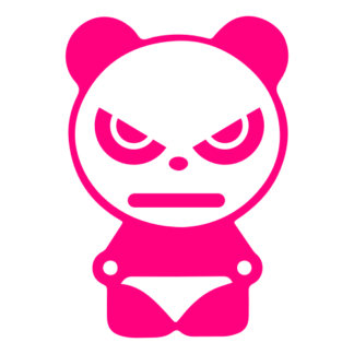 Angry Panda Decal (Hot Pink)